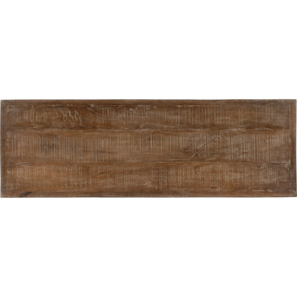 Croyden Console Table by Butler Specialty Company in medium brown and industrial chic. Made from iron, mango wood in a modern style.