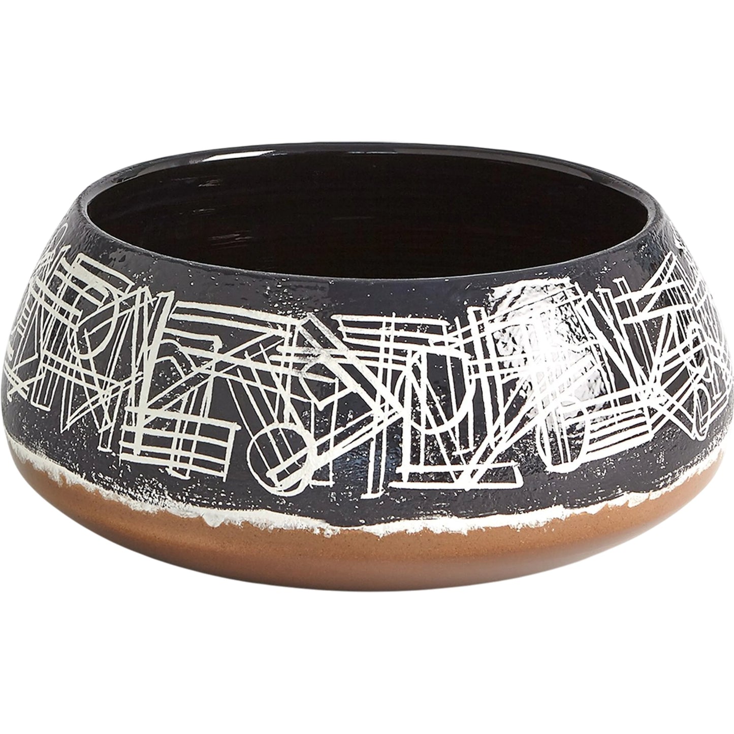 003 SI-2323247 | Primary Silo | Celebration Bowl by Global Views in black, brown. Made from unique in a rustic style.