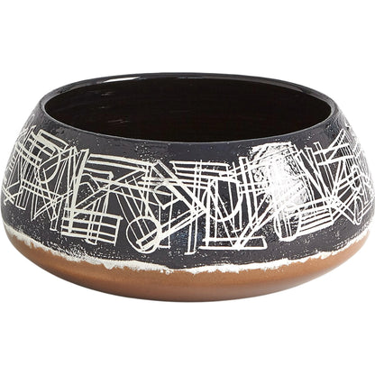 Celebration Bowl by Global Views in black, brown. Made from unique in a rustic style.