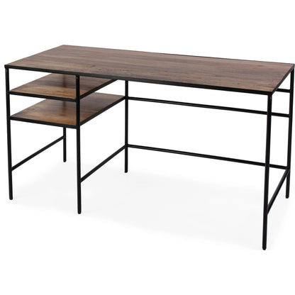 Jensen Iron and Wood Writing Desk by Butler Specialty Company in light brown and natural mango. Made from iron, mango wood in a modern style.
