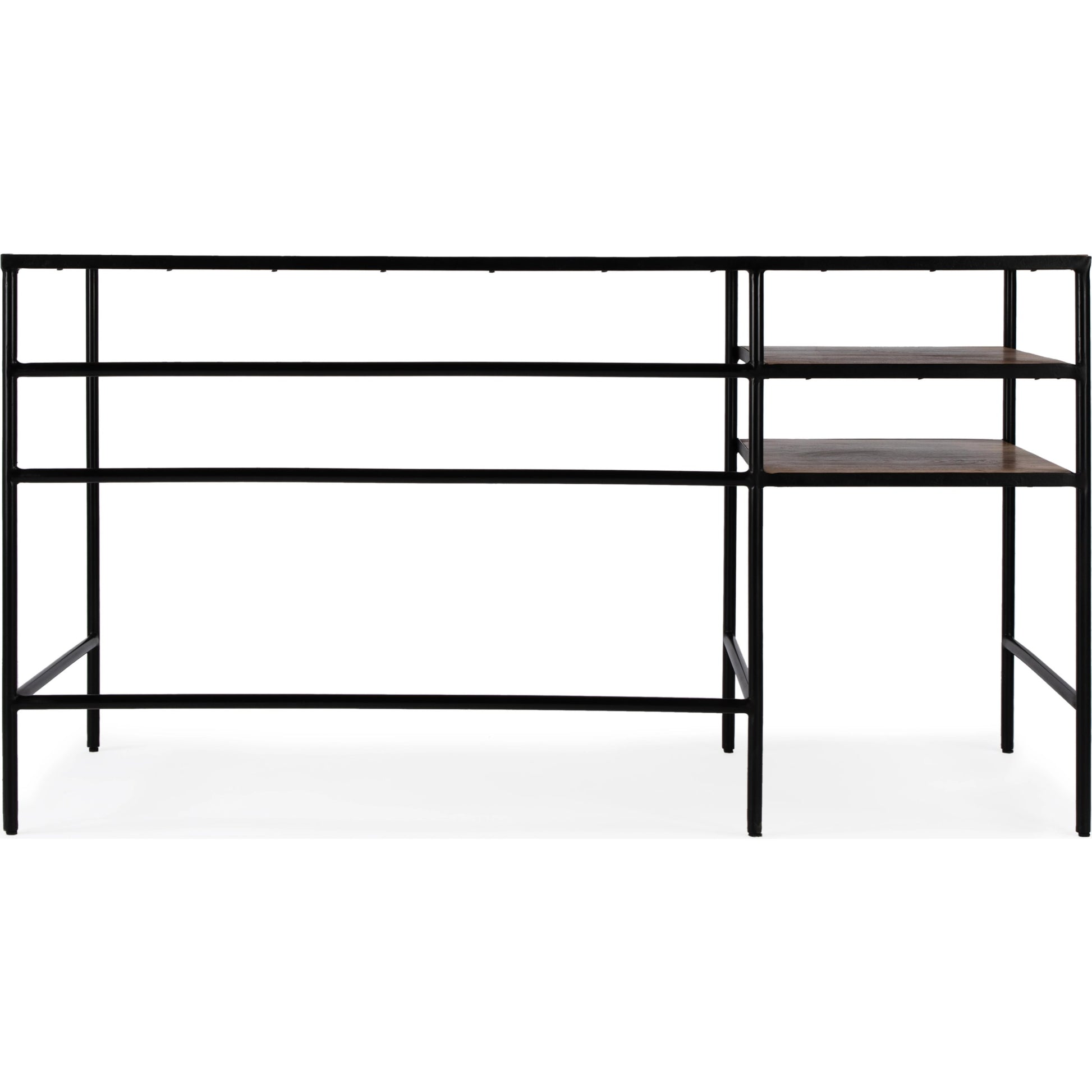 Jensen Iron and Wood Writing Desk by Butler Specialty Company in light brown and natural mango. Made from iron, mango wood in a modern style.