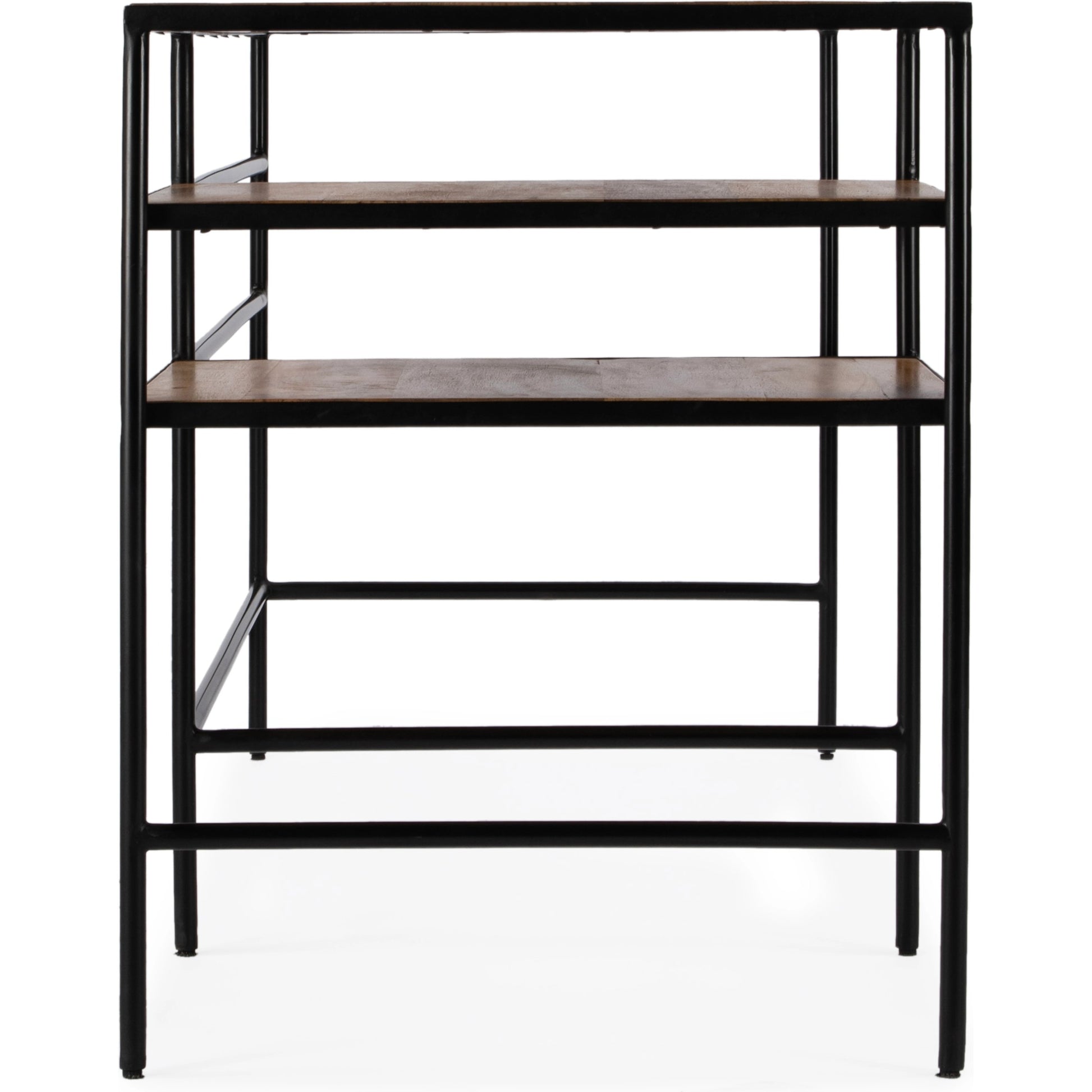 Jensen Iron and Wood Writing Desk by Butler Specialty Company in light brown and natural mango. Made from iron, mango wood in a modern style.