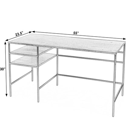 Jensen Iron and Wood Writing Desk by Butler Specialty Company in light brown and natural mango. Made from iron, mango wood in a modern style.