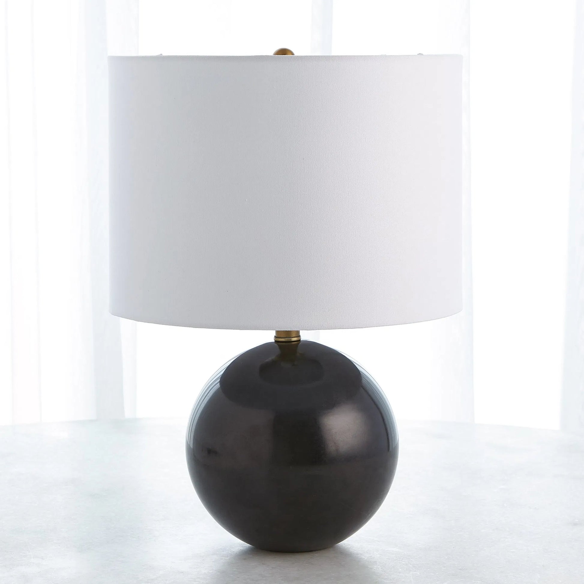 Marble Sphere Lamp by Global Views. Made from marble in a modern style.