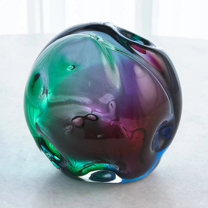 Dimpled Sphere by Global Views. Made from art glass in a eclectic & global style.