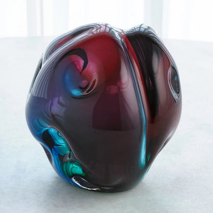 Dimpled Sphere by Global Views. Made from art glass in a eclectic & global style.