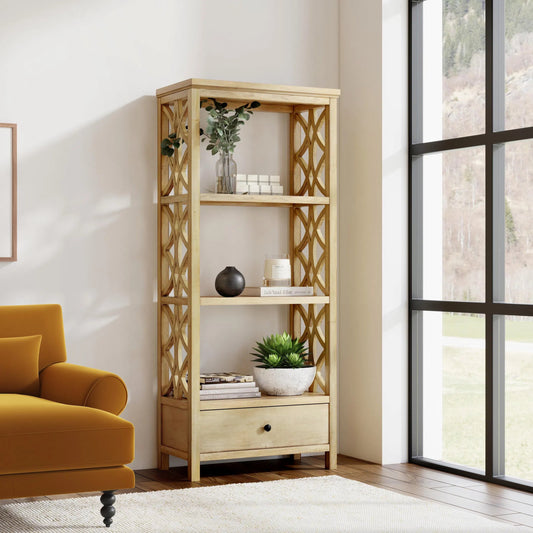 Lorena Etagere Bookcase by Butler Specialty Company. Made from poplar solids, cherry veneer, fiberboard in a transitional style.