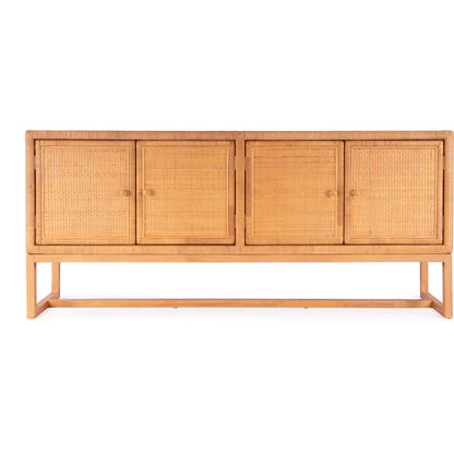 Captiva Rattan 4 Door Sideboard by Butler Specialty Company in natural and natural rattan. Made from rubber wood, rattan, plywood in a cottage & farmhouse style.