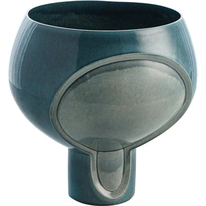 Two Tone Pod Vase by Global Views in azure. Made from ceramic in a modern style.