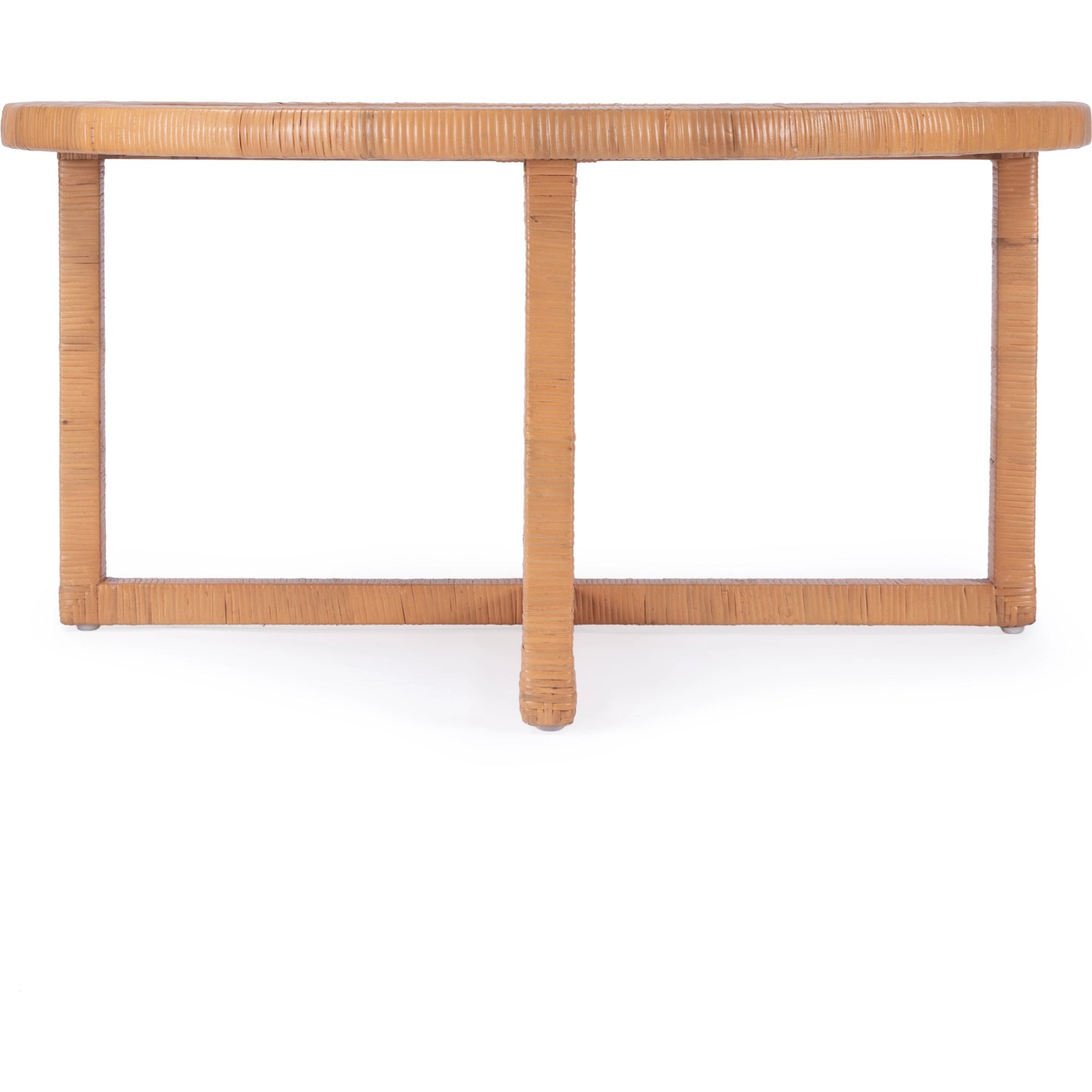 004 SI-2077780 | Additional Silo | Captiva Round Rattan Coffee Table by Butler Specialty Company in natural and natural rattan. Made from rattan, plywood, rubberwood in a cottage & farmhouse style.