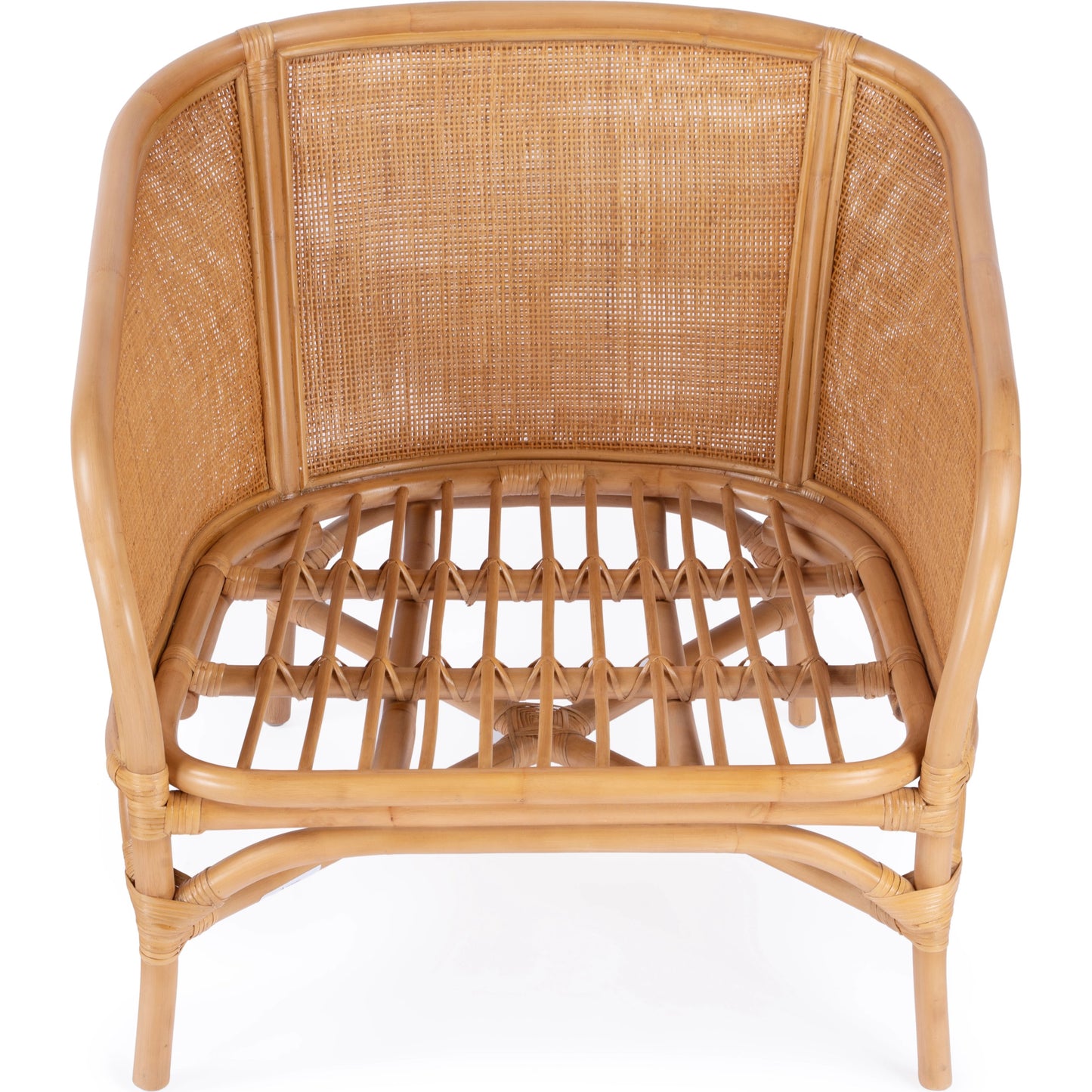 007 SI-2077781 | Additional Silo | Rattan Upholstered Accent Chair by Butler Specialty Company in natural and natural rattan. Made from rattan, fabric, foam in a cottage & farmhouse style.