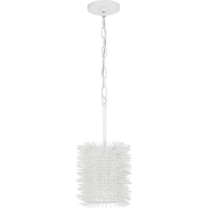 Urchin 1 Light Cylinder Mini Pendant by Varaluz. Made from steel in a unique style.