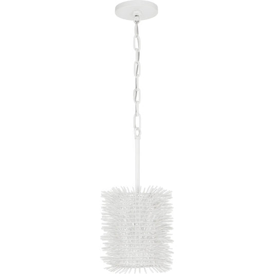 Urchin 1 Light Cylinder Mini Pendant by Varaluz. Made from steel in a unique style.
