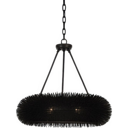 Urchin 6 Light Pendant by Varaluz. Made from steel in a unique style.