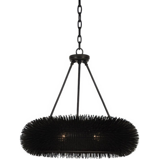 001 SI-2537046 | Primary Silo | Urchin 6 Light Pendant by Varaluz. Made from steel in a unique style.