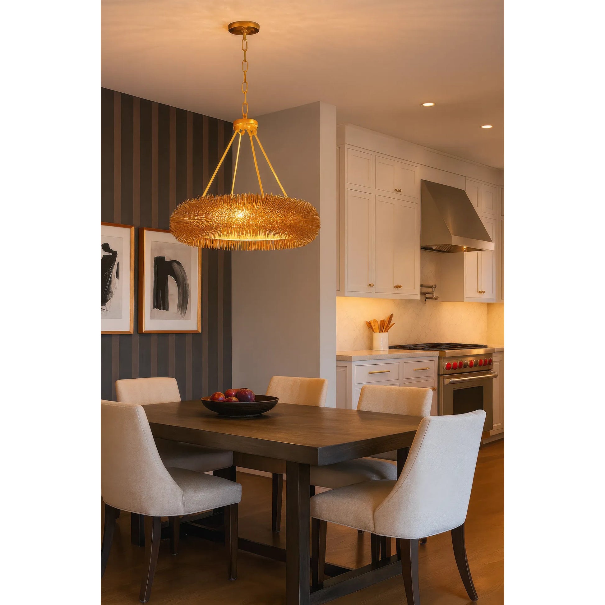 Urchin 6 Light Pendant by Varaluz. Made from steel in a unique style.