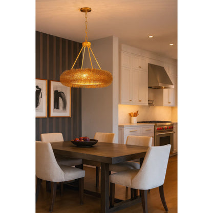 Urchin 6 Light Pendant by Varaluz. Made from steel in a unique style.