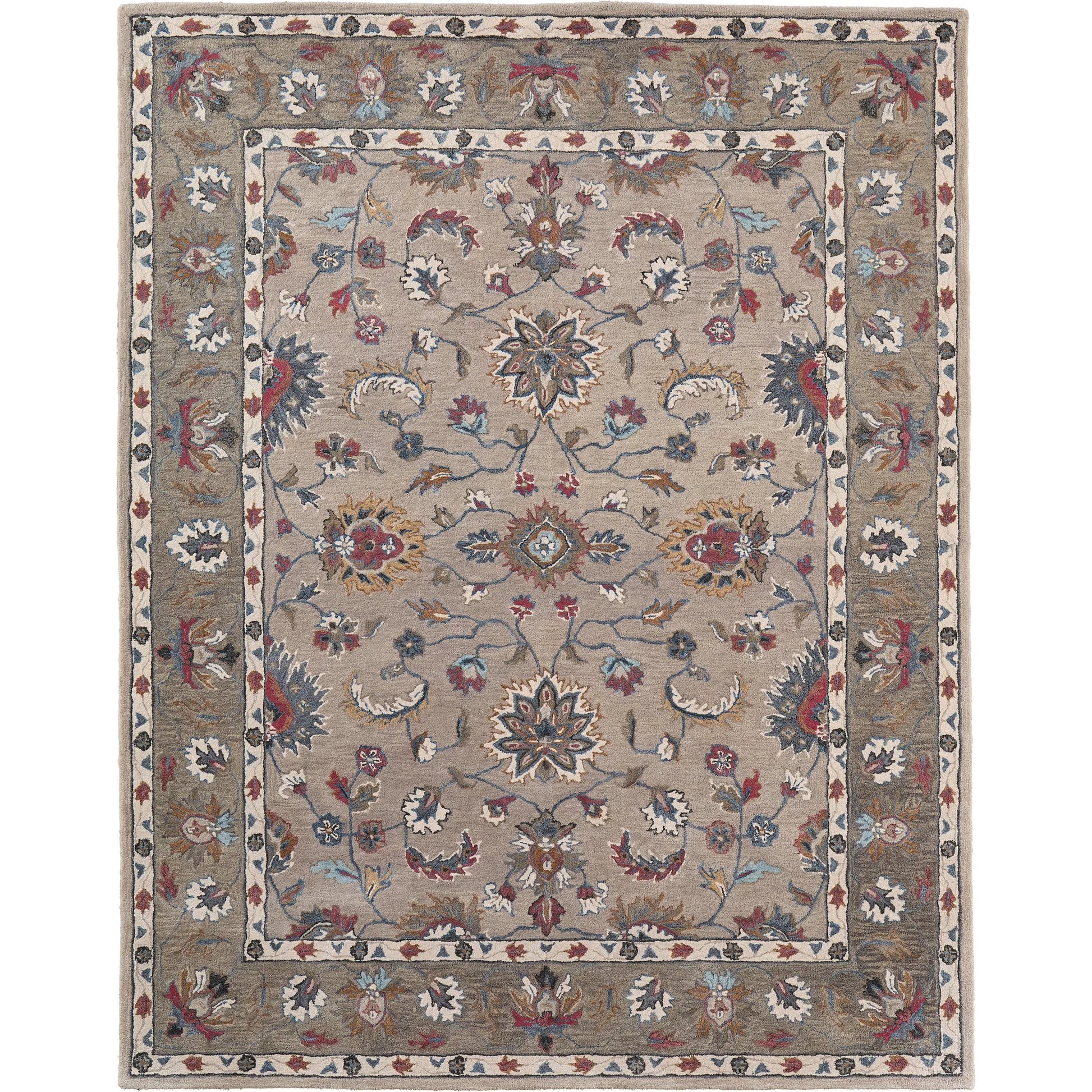 Rylan Transitional Oriental Rug - 8642F by Feizy in ivory, taupe, blue. Made from wool in a unique style.