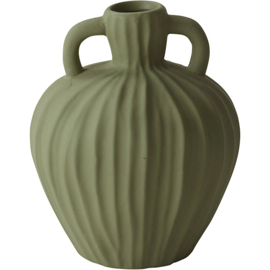 Thayer Budvase by Accent Decor in green. Made from ceramic in a modern style.