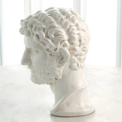 Hadrian Bust by Global Views in white. Made from unique in a modern style.