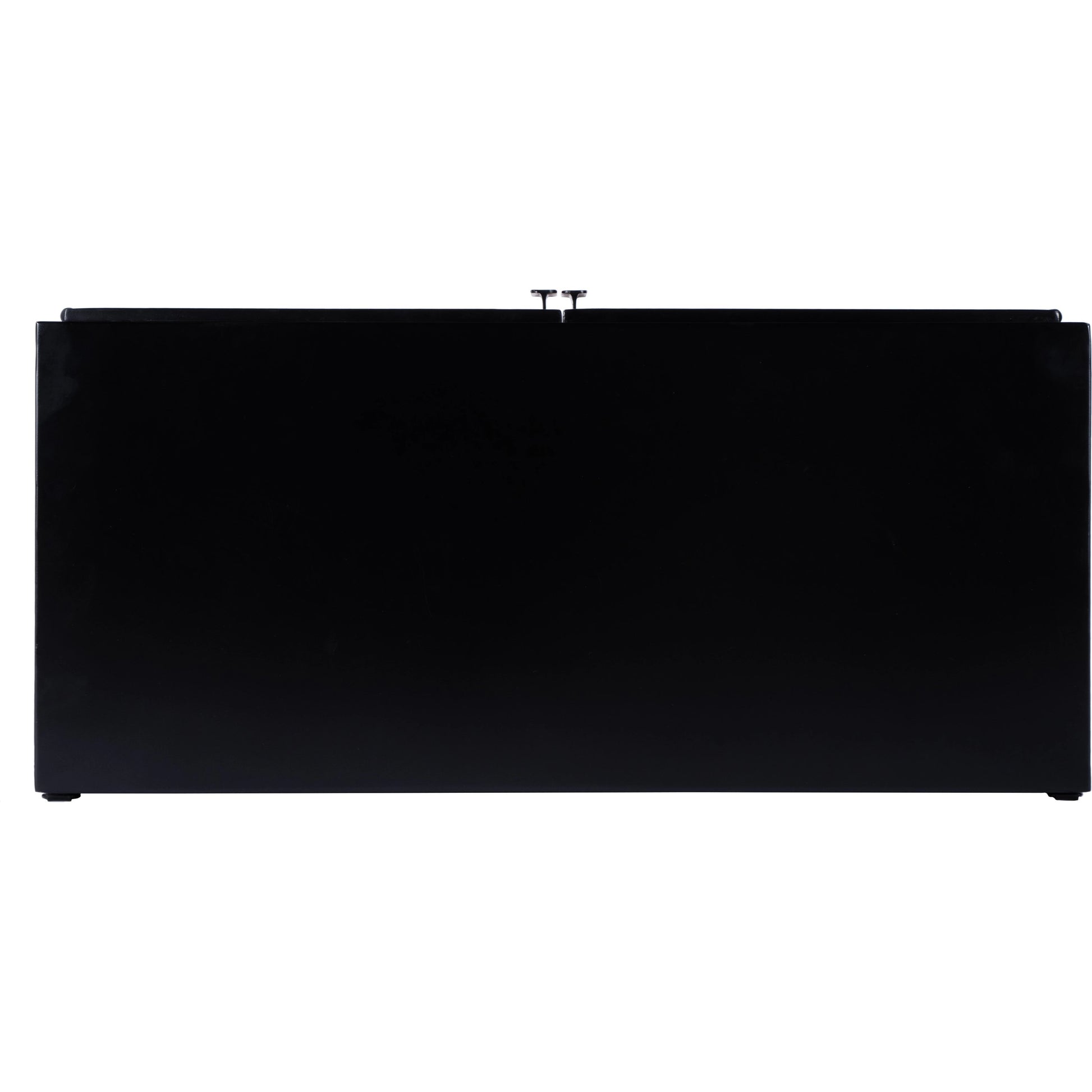 Hoxton Ribbed Glass Accent Cabinet by Butler Specialty Company in black and black metal. Made from iron: 80%, glass: 20% in a modern style.