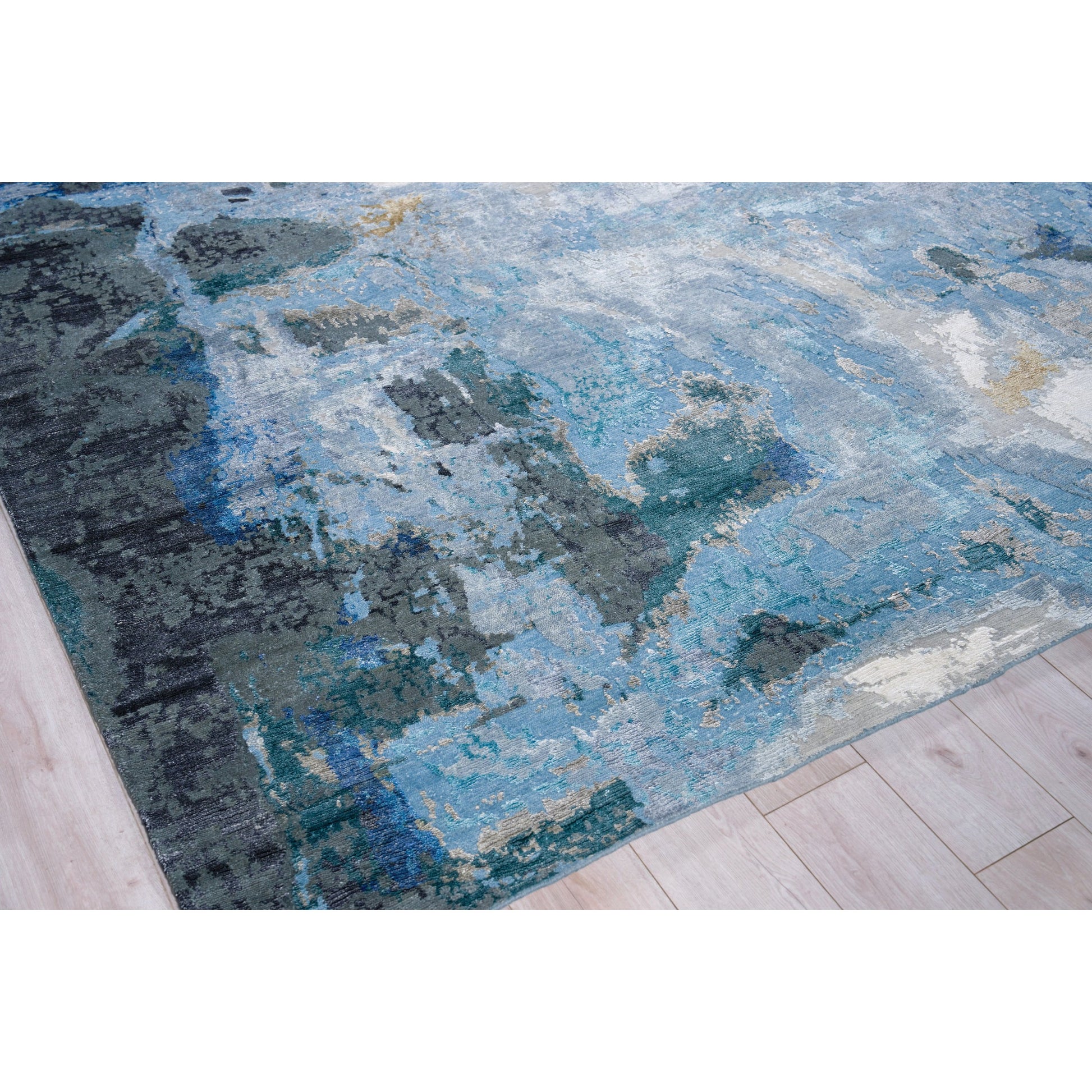 Cosmo 5706 Rug by Exquisite Rugs in blue, silver, dark gray. Made from unique in a unique style.