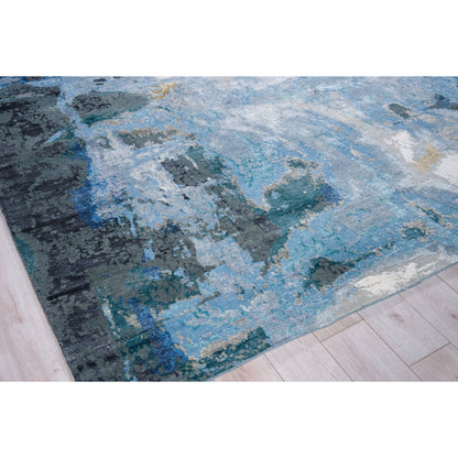 Cosmo 5706 Rug by Exquisite Rugs in blue, silver, dark gray. Made from unique in a unique style.