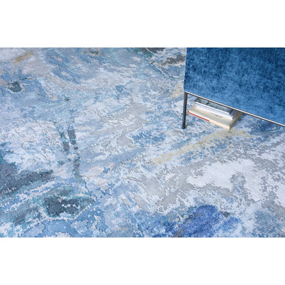 Cosmo 5706 Rug by Exquisite Rugs in blue, silver, dark gray. Made from unique in a unique style.