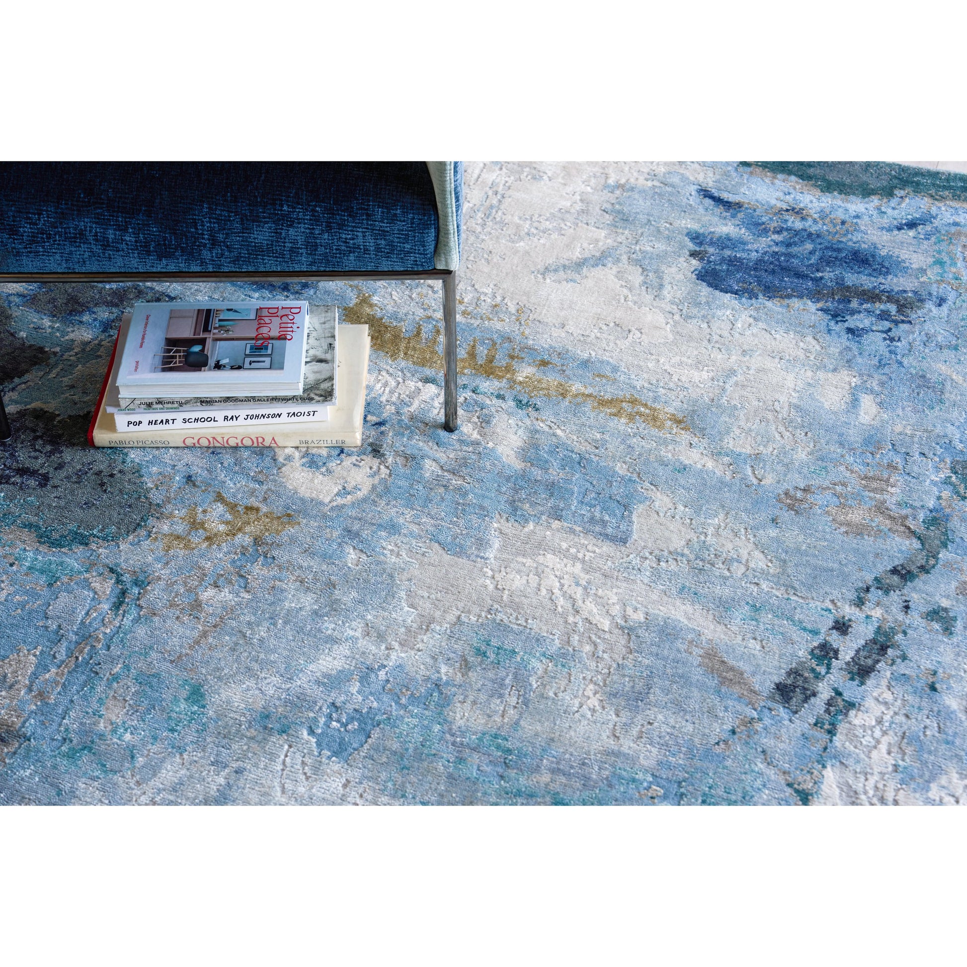 Cosmo 5706 Rug by Exquisite Rugs in blue, silver, dark gray. Made from unique in a unique style.