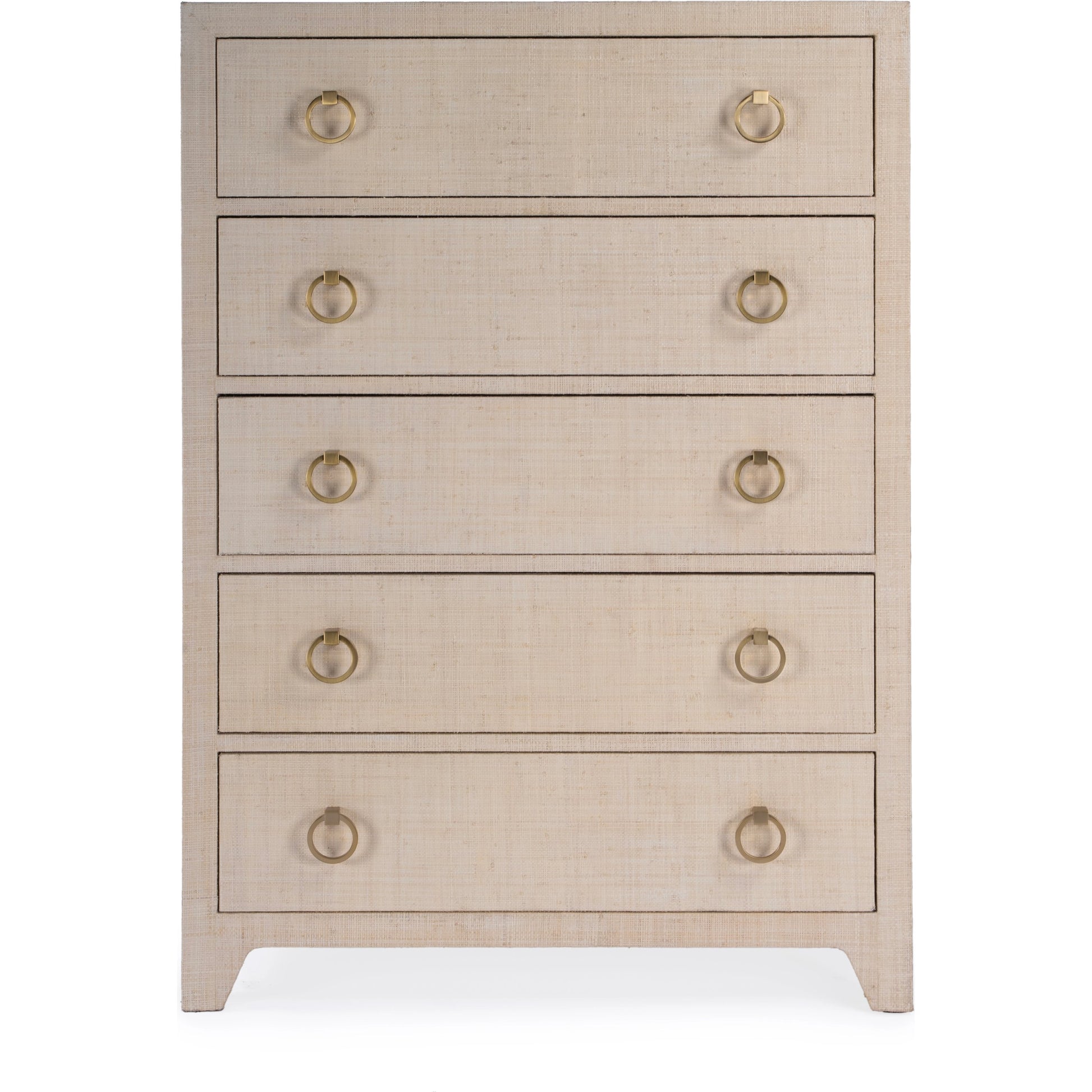 Bar Harbor 5 Drawer Raffia Dresser by Butler Specialty Company. Made from gmelina solids, mdf, oak veneer, saguran raffia with zinc handles in a traditional style.