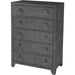 Bar Harbor 5 Drawer Raffia Dresser by Butler Specialty Company. Made from gmelina solids, mdf, oak veneer, saguran raffia with zinc handles in a traditional style.