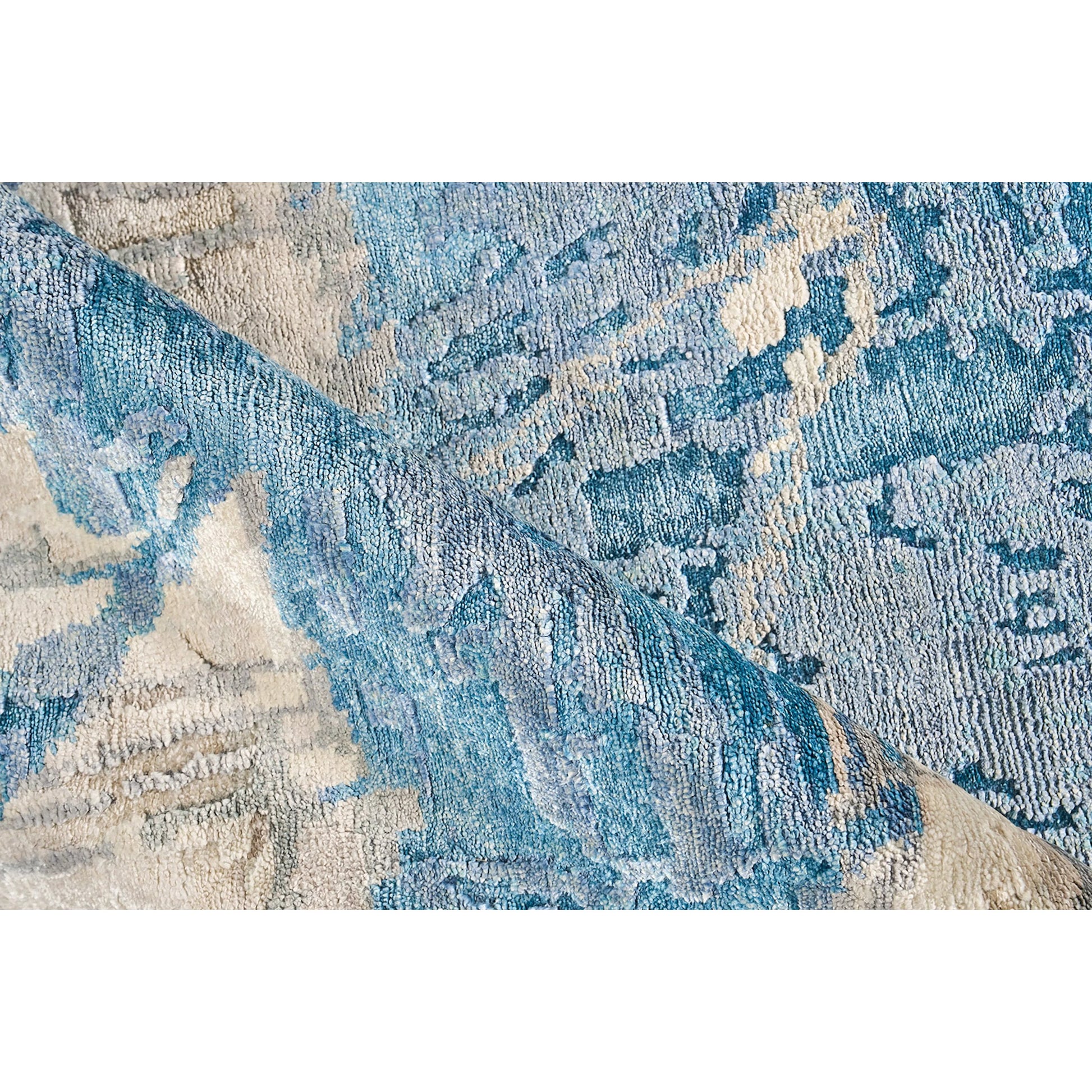 Floor Art Rug by Exquisite Rugs. Made from bamboo silk in a unique style.