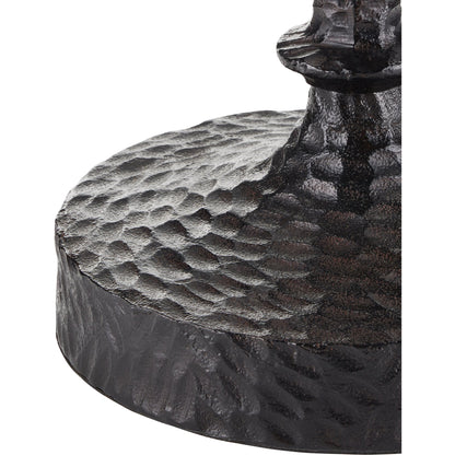 Gallo Accent Table by Currey and Company in bronze. Made from cast aluminum in a modern style.