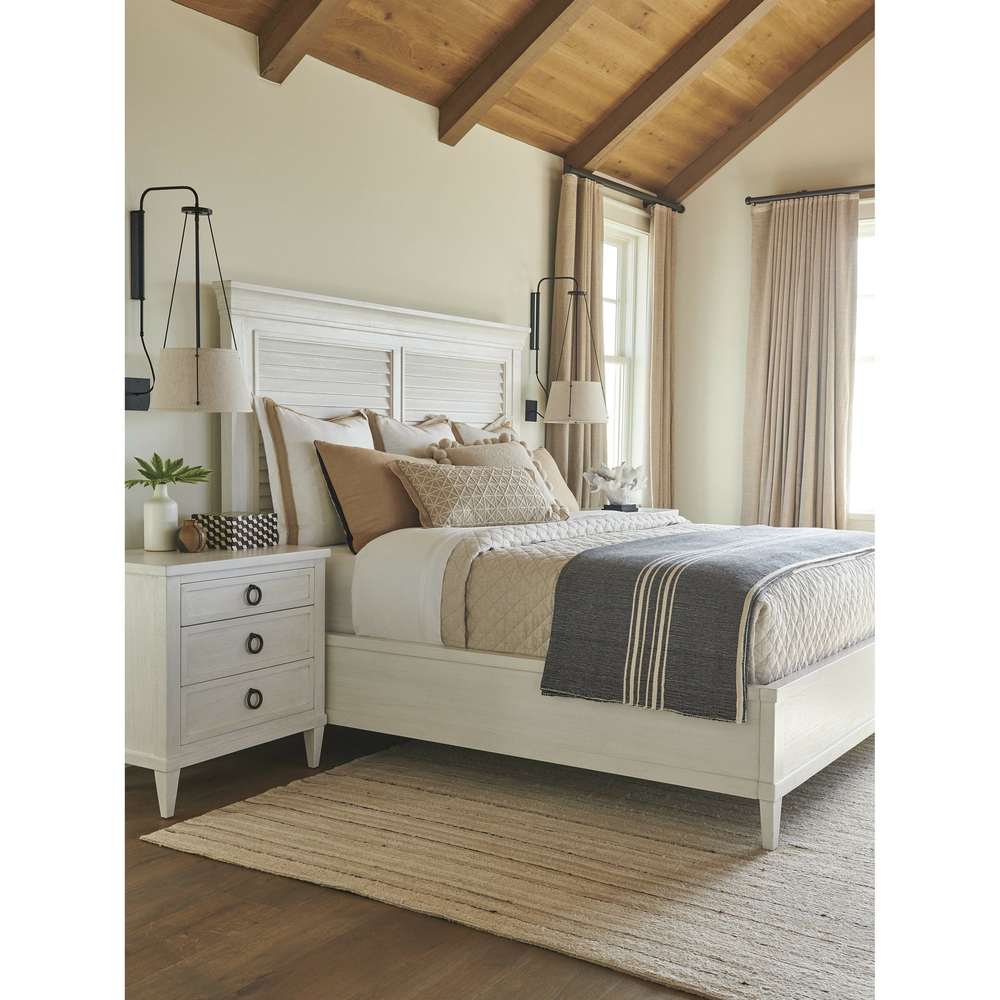Royal Palm Louvered Headboard by Tommy Bahama Home in plantation. Made from unique in a cottage & farmhouse style.