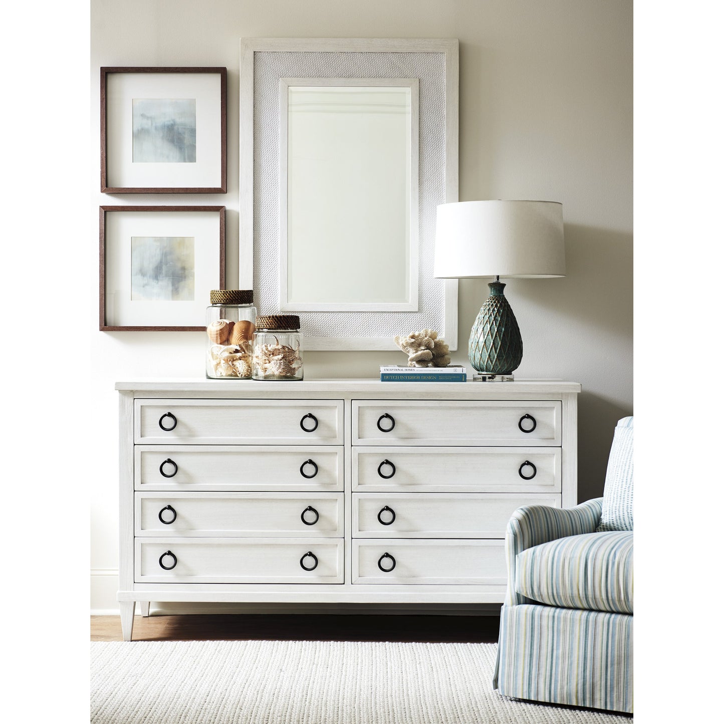 003 SR-836191 | Lifestyle | Kings Bay Double Dresser by Tommy Bahama Home in seashell. Made from unique in a transitional style.