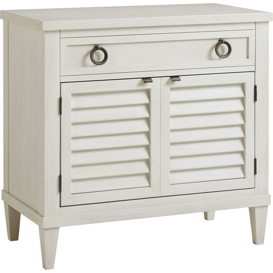 Door Nightstand by Tommy Bahama Home in shell white. Made from unique in a cottage & farmhouse style.