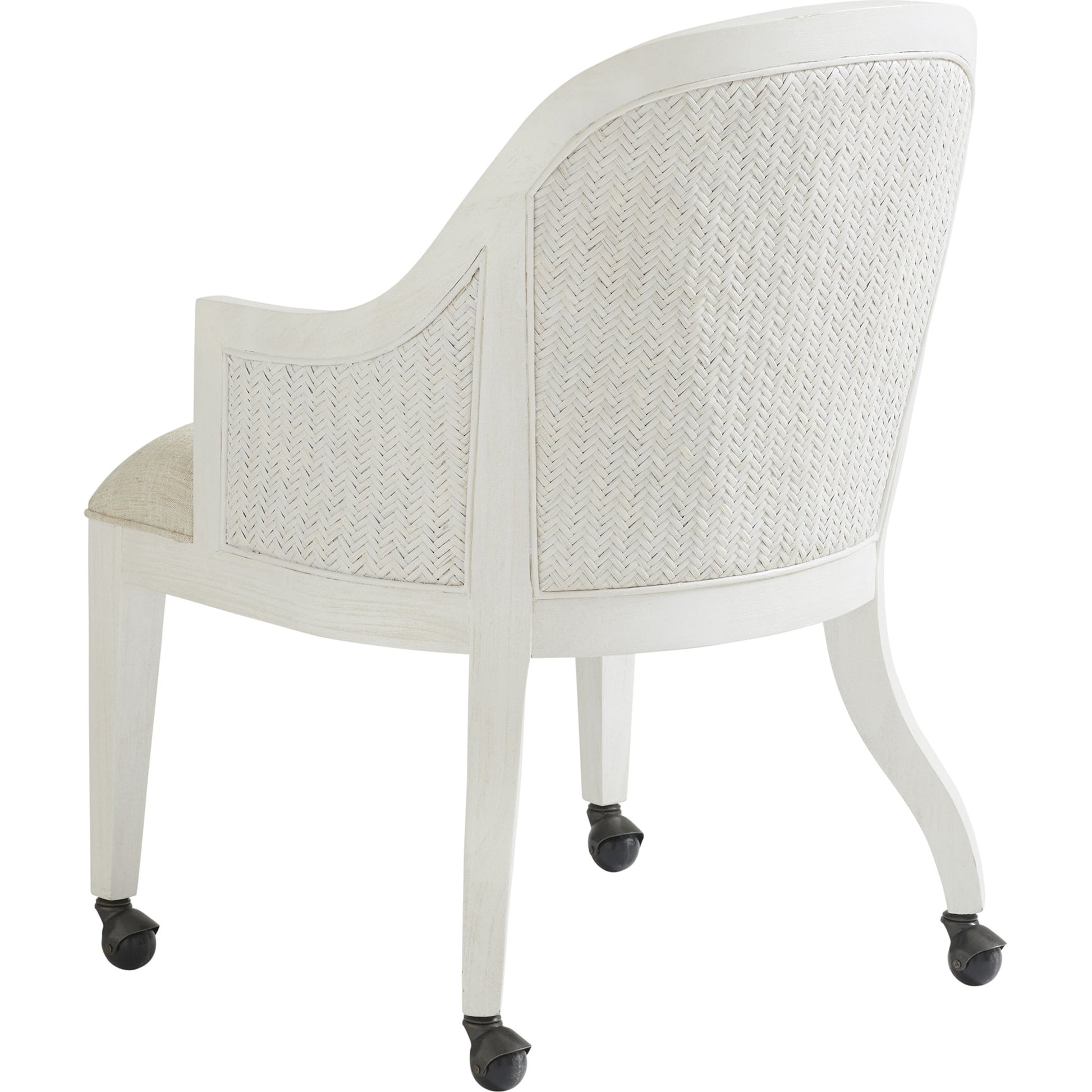 Bayview Arm Chair with Casters by Tommy Bahama Home in natural. Made from unique in a transitional style.