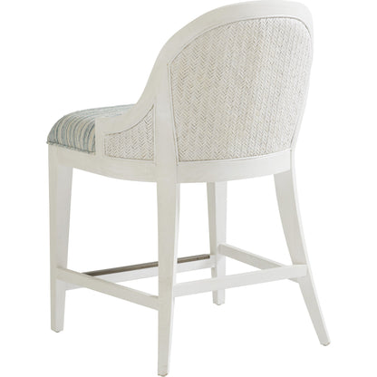 Lantana Counter Stool by Tommy Bahama Home in sea mist. Made from unique in a cottage & farmhouse style.