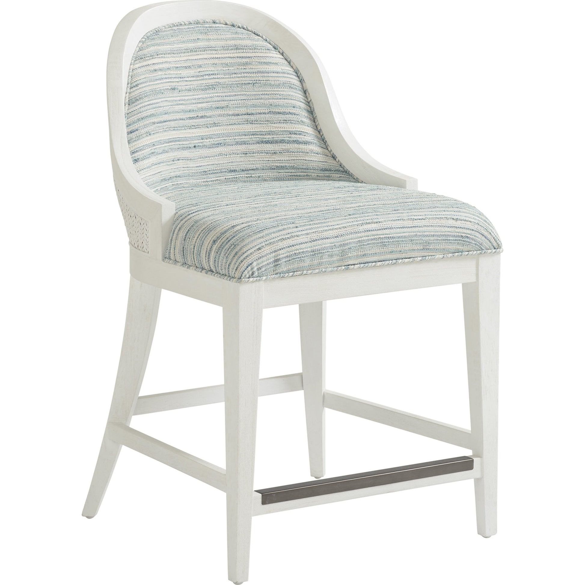 Lantana Counter Stool by Tommy Bahama Home in sea mist. Made from unique in a cottage & farmhouse style.