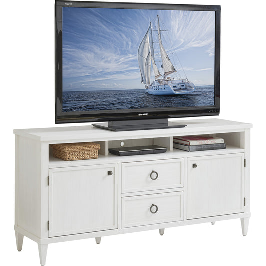 Dockside Media Console by Tommy Bahama Home in white. Made from unique in a transitional style.