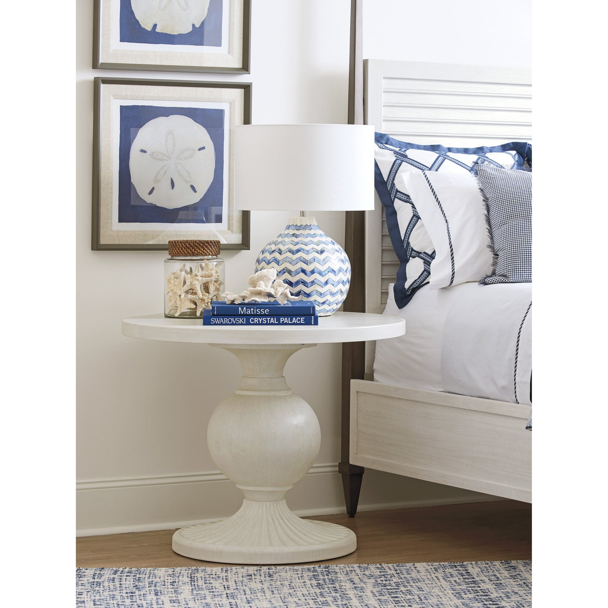 Marco Center Table by Tommy Bahama Home in white. Made from unique in a transitional style.
