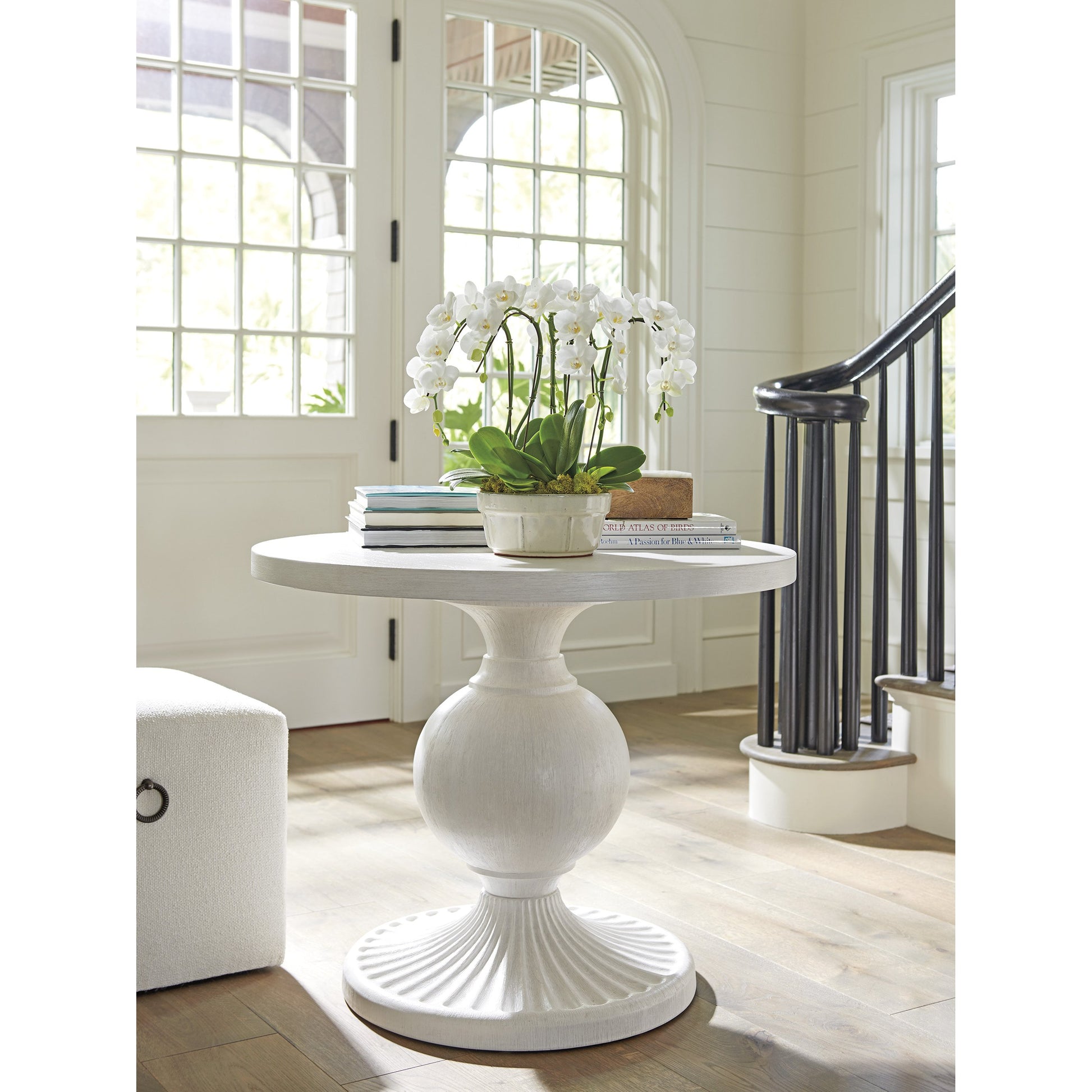 Marco Center Table by Tommy Bahama Home in white. Made from unique in a transitional style.