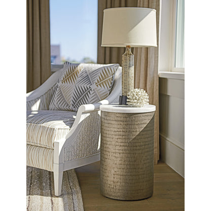 Turnberry Round Chairside Table by Tommy Bahama Home. Made from unique in a coastal style.