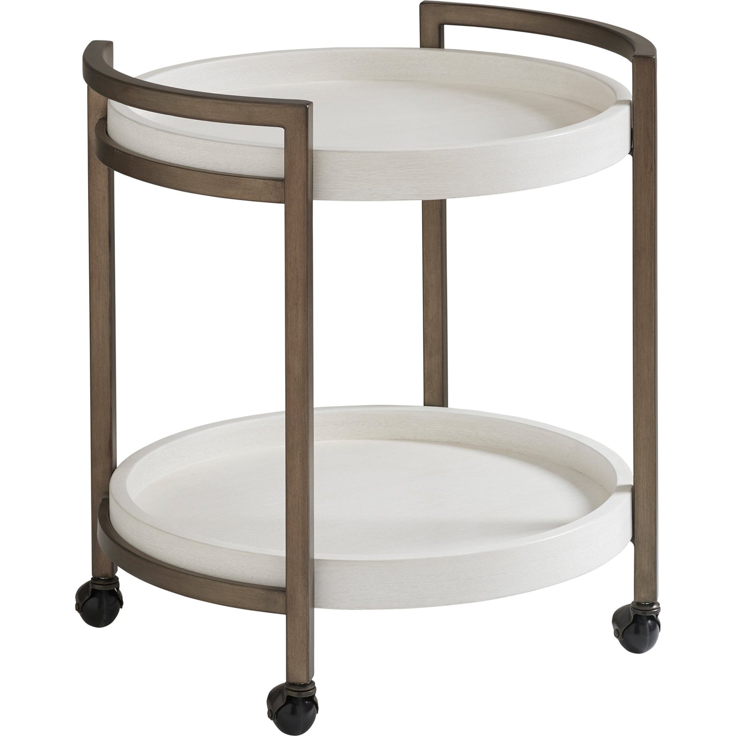 001 SR-836309 | Primary Silo | Osprey Cart End Table by Tommy Bahama Home in white, antique brass. Made from unique in a transitional style.