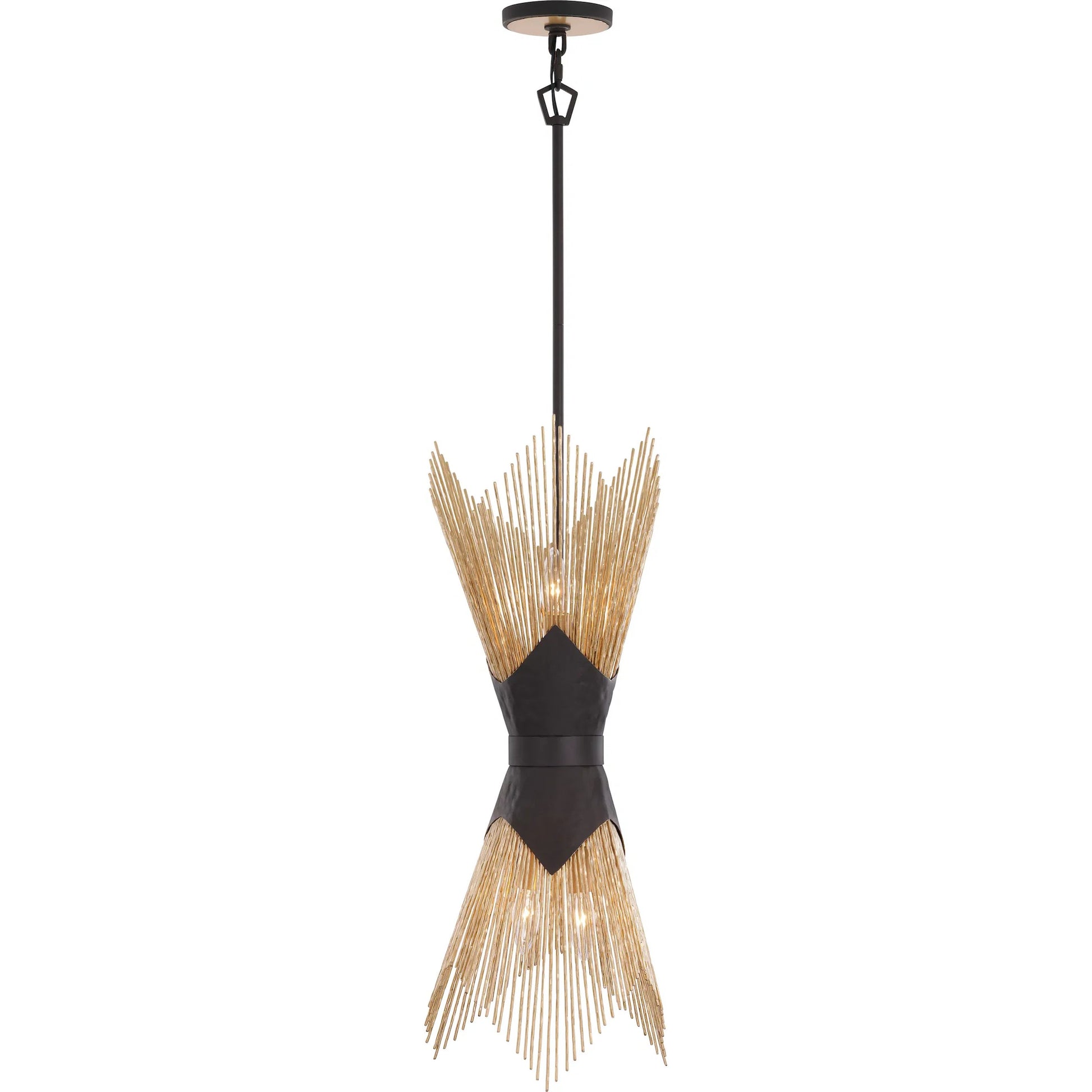 Aristocrat 4 Light Foyer by Varaluz in bronze, brown. Made from steel in a unique style.