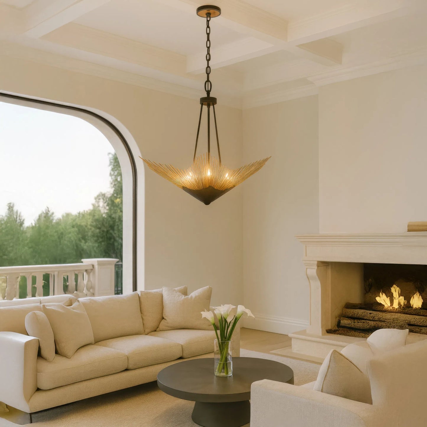 004 SI-2536888 | Lifestyle | Aristocrat 6 Light Pendant by Varaluz in bronze, brown. Made from steel in a unique style.