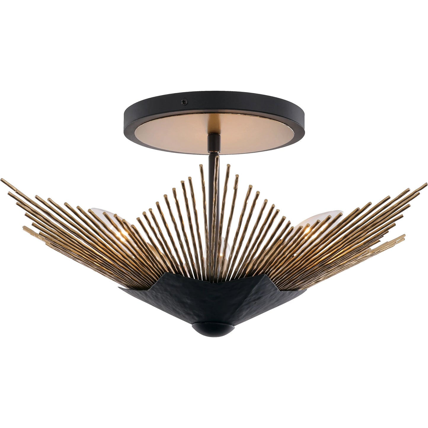 000 SI-2536887 | Primary Silo | Aristocrat 4 Light Semi Flush by Varaluz in bronze, brown. Made from steel in a unique style.