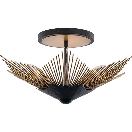 000 SI-2536887 | Primary Silo | Aristocrat 4 Light Semi Flush by Varaluz in bronze, brown. Made from steel in a unique style.