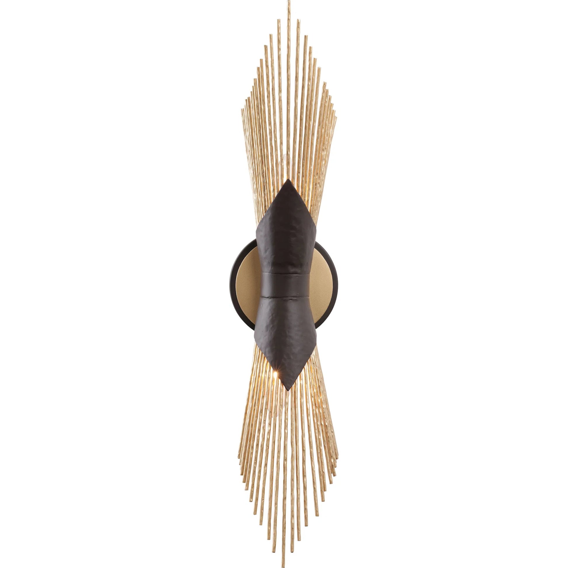 Aristocrat 2 Light Sconce by Varaluz in bronze, brown. Made from steel in a unique style.