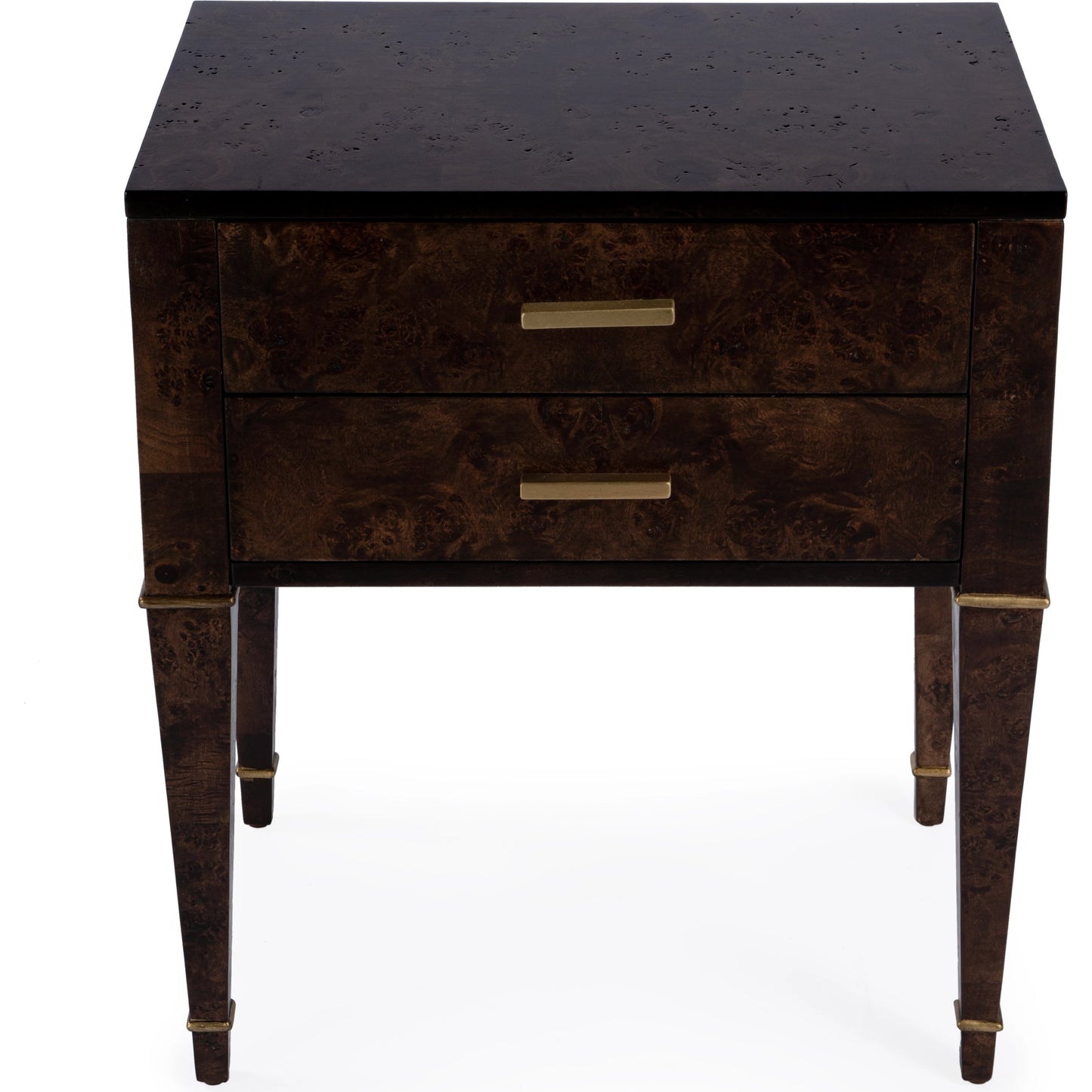 019 SI-2077801 | Additional Silo | Kai 2 Drawer End Table by Butler Specialty Company. Made from poplar solids, burl veneer and mdf in a modern style.